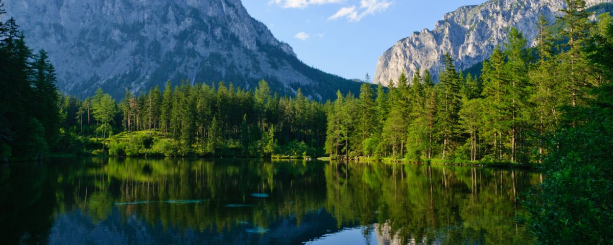 Green lake (Grüner see) in Bruck an der Mur, Austria