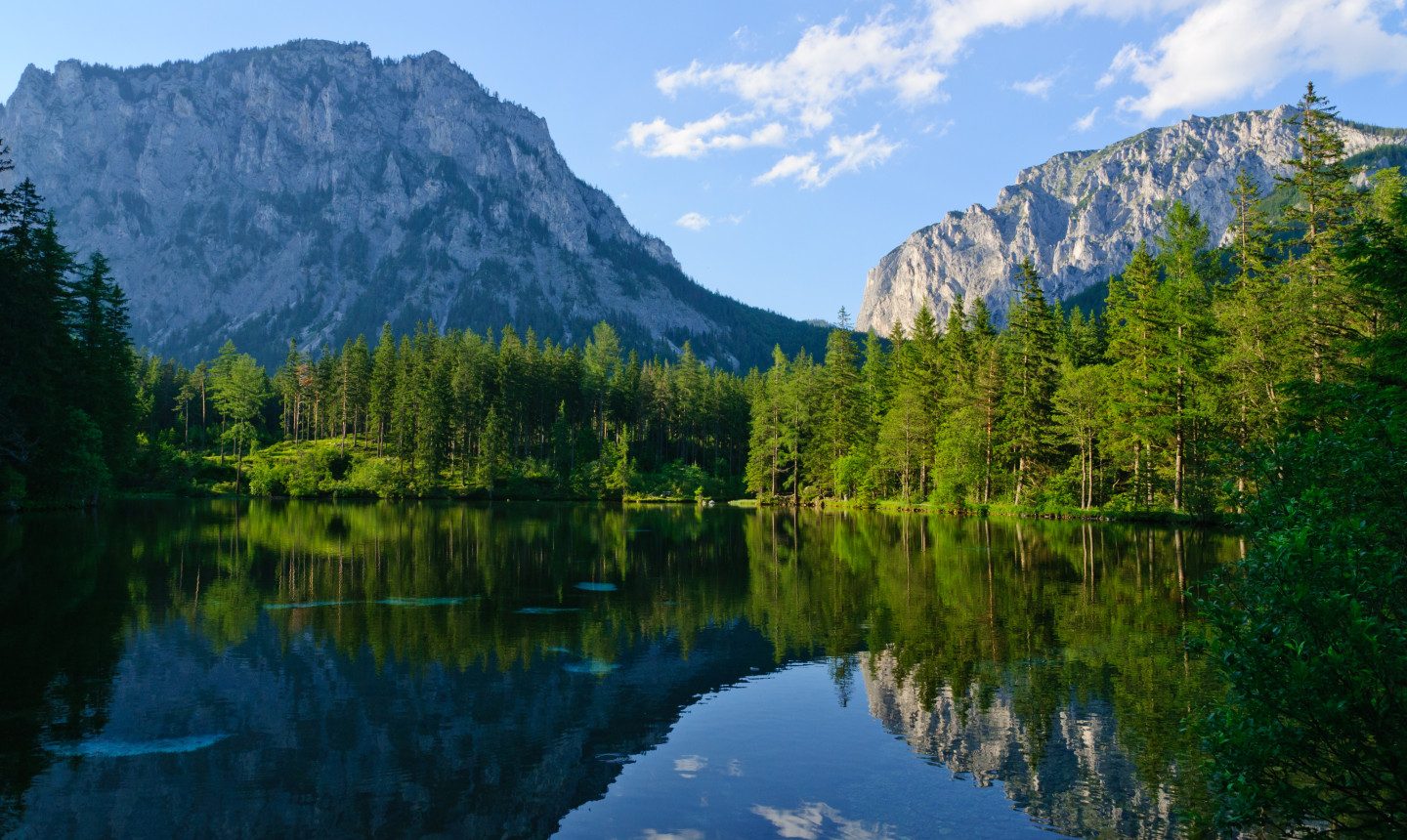 Green lake (Grüner see) in Bruck an der Mur, Austria